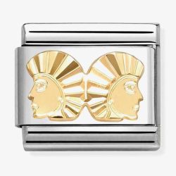 Nomination Composable Classic Etched Starsign Gemini Charm 030167/03