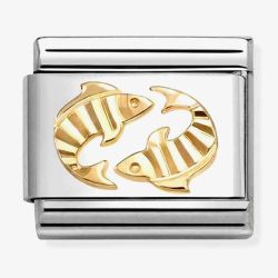 Nomination Composable Classic Etched Starsign Pisces Charm 030167/12