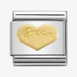 Nomination CLASSIC Gold Symbols Groom Heart Charm 030162/34