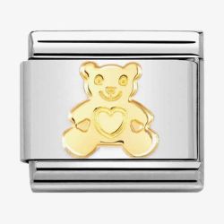 Nomination CLASSIC Composable Yellow Gold Bear Heart Tummy Charm 030162/71