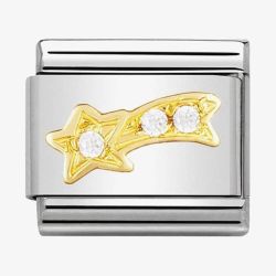 Nomination CLASSIC Gold Shooting Star with Cubic Zirconia Charm 030308/25
