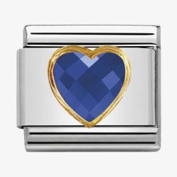 Nomination CLASSIC Gold Blue Heart Charm 030610/007