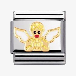 Nomination CLASSIC Gold Christmas White Angel Charm 030225/16K