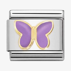 Nomination CLASSIC Composable Gold Lilac Enamel Butterfly Charm 030285/60