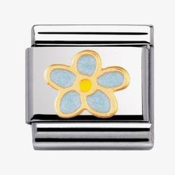 Nomination CLASSIC Gold Nature  Forget Me Not Charm 030214/44