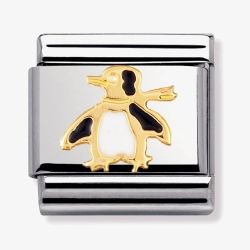 Nomination CLASSIC Gold Animals of Water Penguin Charm 030213/04