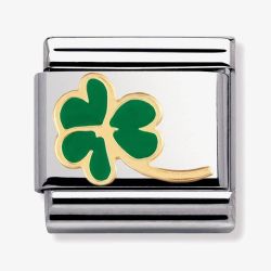 Nomination CLASSIC Gold Nature Clover With Stem 030214/23