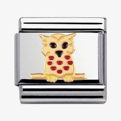 Nomination CLASSIC Gold Animals Owl Charm 030211/10
