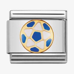 Nomination White And Blue Enamel Football Charm 030204/13