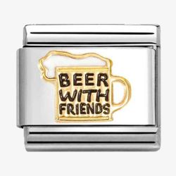 Nomination CLASSIC Gold Beer With Friends Charm 030272/87