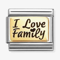 Nomination Classic Plates I Love Family Charm 030166/69