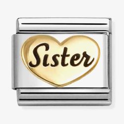 Nomination Classic Symbols Sister Heart Charm 030285/78