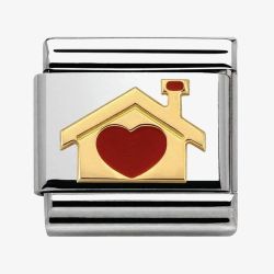 Nomination CLASSIC Gold Love Home with Heart Charm 030283/07