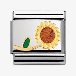Nomination CLASSIC Gold Nature Sunflower Stem Charm 030214/26