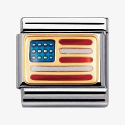 Nomination CLASSIC Gold United States Of America Flag Charm 030235/04