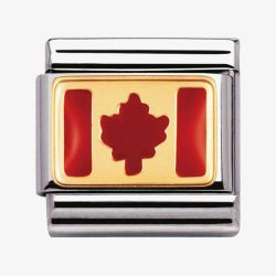 Nomination CLASSIC Gold Canada Flag Charm 030235/05
