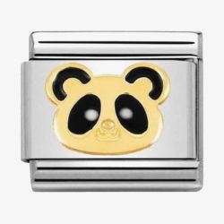 Nomination CLASSIC Gold Animals of Earth Panda Head Charm 030248/18