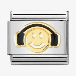 Nomination CLASSIC Composable Symbols Smile With Headphones Charm 030272/56