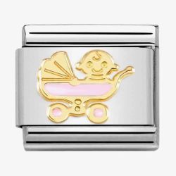 Nomination CLASSIC Composable Pink Enamel Pram Charm 030272/60