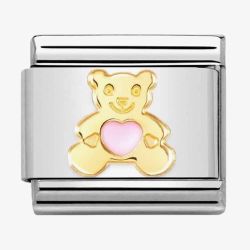 Nomination CLASSIC Composable Pink Enamel Bear Heart Charm 030272/64
