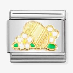 Nomination CLASSIC Composable Gold Easter Egg with Flowers Charm 030272/77