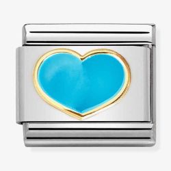 Nomination CLASSIC Composable Gold Turquoise Enamel Heart Charm 030283/25