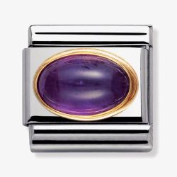 Nomination CLASSIC Gold Semi Precious Amethyst Charm 030504/02