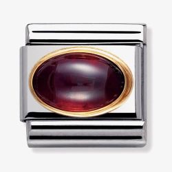 Nomination CLASSIC Gold Semi Precious Garnet Charm 030504/03