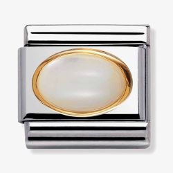Nomination CLASSIC Gold Oval Stones Mother Of Pearl Charm 030502/12
