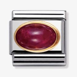 Nomination CLASSIC Gold Oval Ruby Charm 030504/10