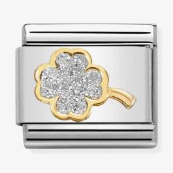 Nomination CLASSIC Gold Glitter 4-Leaf Clover Charm 030220/03 *