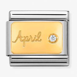 Nomination CLASSIC Composable April Clear Stone Charm 030519/04