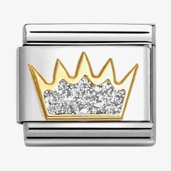 Nomination CLASSIC Silver Glitter Crown Charm 030220/21