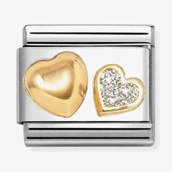 Nomination Classic Glitter Symbols Double Heart Charm 030220/26 *