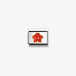Nomination Classic Composable Link Red Coral Flower Charm 030522/11