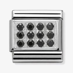 Nomination CLASSIC Silvershine Pavé Black CZ Charm 330307/10