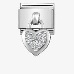 Nomination CLASSIC Silvershine Cubic Zirconia Heart Charm 331800/01