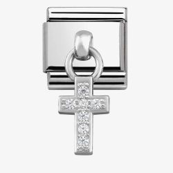 Nomination CLASSIC Silvershine Cubic Zirconia Cross Charm 331800/04