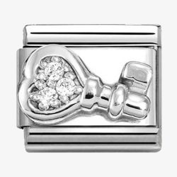 Nomination CLASSIC Silvershine White Cubic Zirconia Key Charm 330304/48