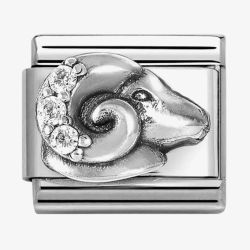 Nomination Silvershine Sterling Silver Cubic Zirconia Aries Charm 330326/01