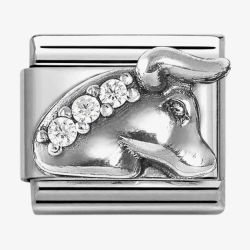 Nomination Silvershine Sterling Silver Cubic Zirconia Taurus Charm 330326/02