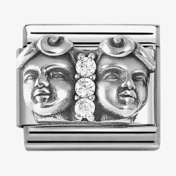Nomination Silvershine Sterling Silver Cubic Zirconia Gemini Charm 330326/03