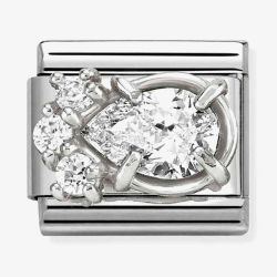 Nomination Classic White Cubic Zirconia Teardrop Charm 330329/01