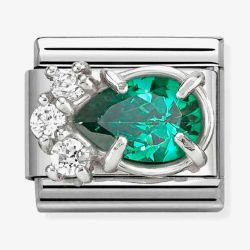 Nomination Classic Green Cubic Zirconia Teardrop Charm 330329/03