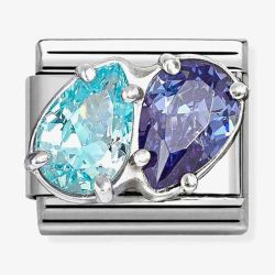Nomination Classic Two Tone Blue Teardrop Charm 330329/18