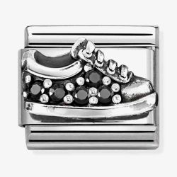 Nomination Classic Black Cubic Zirconia Sneaker Charm 330327/18