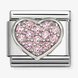 Nomination Composable Classic Pink Cubic Zirconia Heart Charm 330322/25