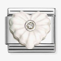 Nomination Composable Classic Cubic Zirconia White Heart Charm 330512/25
