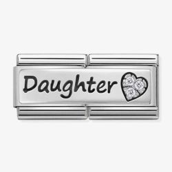 Nomination CLASSIC Silvershine Double Link Daughter Heart Charm 330731/02