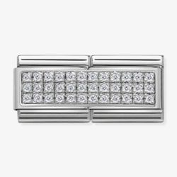 Nomination CLASSIC Silvershine Double Link Clear Pavé Crystal Charm 330733/01